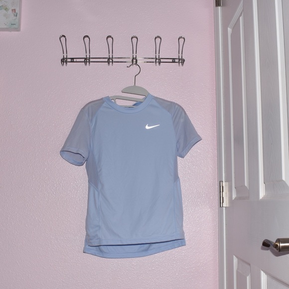 baby blue nike dri fit shirt